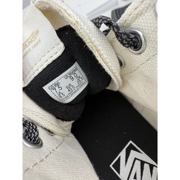 Vans Sk8-Hi Tapered Heavy Women's Size 9 Canvas White Modular Swap It Shoes NEW - Picture 13 of 16